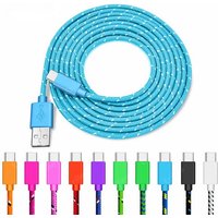 Nylon Braided USB To Type C Mobile Phone Fast Charging Cable USB Charger Data Wire For Samsung iPhone Huawei Xiaomi Type C Wire