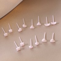 1Pair Bioceramic Ear Care Hole Anti Blocking Ear Needle Minimalist Ear Bone Nail Invisible Sleeping Earrings Jewelry Gifts