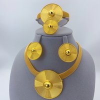 Luxury African Charm Necklace Sets For Women Wedding Indian Dubai Gold Plated Jewelry Set Jewellery Anniversary Gifts Wedding