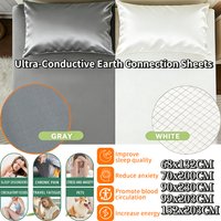 Grounding Sheets King Queen 10% Silver Fiber Flat Bedsheet Conductive Antistatic Health Protection Improve Sleep Release Stress