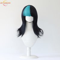 Kirara Hoshi Cosplay Wig Anime Jujutsu Kaisen Cosplay Black Green Blue Heat Resistant Synthetic Hair Anime Cosplay Wigs + WigCap