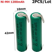 2PCS 1.2V 750mAh 1200mAh Replacement Battery For Philips HQ851 HQ852 HQ888 PQ212 PQ215 RQ310 320 HS199 Electric Shaver Ni-MH AAA
