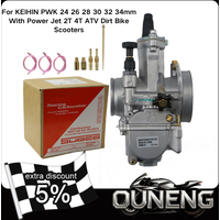 For Keihin KOSO PWK 24 26 28 30 32 34mm 2T 4T 50-250cc With Free Jet Motorcycle Carburetor ATV Quad Go Kart Dirt Bike Scooter