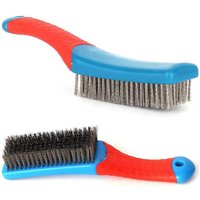 /KQM/Steel Plastic Handle Welding Heavy Duty Stainless Wire Brush with Comfortable Perfect for Removing Rust Slag Dirt and Paint