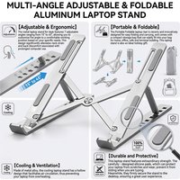 7 Height Adjustable Laptop Stand Portable Universal Foldable Computer Support Holder For Macbook iPad Tablet Base Accessories