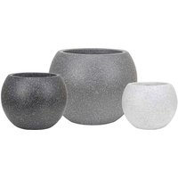 Large Size Ball Shaped Flower Pot Magnesium Clay Feel Black Diamond Ceramic Home Decorative Plant Container Europea...