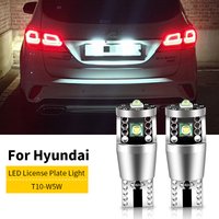 2pcs LED License Plate Light Bulb W5W T10 For Hyundai i10 i20 i30 i40 ix20 ix35 Santa Fe 1 2 3 4 Sonata 5 6 7 8 Tucson Solaris