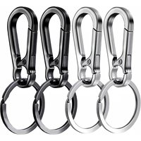 Key Holder Metal Carabiner Clip 4Pcs Keychain Key Ring Organizer for Car Keys Finder Hook Outdoor Camping Accessories
