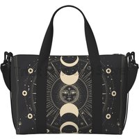 Moon Star Mystic Sun Astrology Tarot Goth Travel Duffle Bag Multipurpose Weekender Bags Unisex Casual Waterproof Luggage Bag