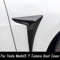 2pcs For 2017-2022 Tesla Model3 Y Decoration Modification Car Side Wing Panel Cover Spoiler Dust Cover Camera Flanks Accessories