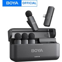 BOYA BY-V4U Wireless Lavalier Lapel Microphone for iPhone Android Phone PC YouTube Video Recording Vlog Live Streaming Interview