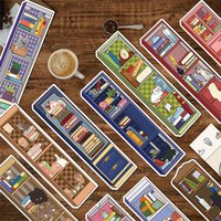 30PCS Cartoon Cat Cabinet Bookmark Series Simple Handheld Art Creative Materials Reading Paper Bookmarks DIY Bookmarks