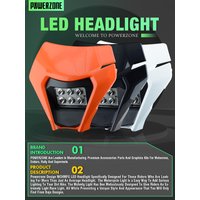 AliExpress POWERZONE PowerZone Motorcycle LED Headlight Headlamp Head Light Fairing For KTM 2021 EXC 2022 2023 EXC SXF MX Dirt Bike Enduro Headlamp
