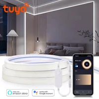 Tuya WiFi Smart COB Neon LED Strip, Light Pure Silicone Gel Tube IP65 Waterproof APP Voice Control Work With Alexa Google Home