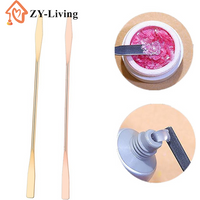 Nail Art Eye Shadow Cream Stirring Rod Stainless Metal Gel Stirring Tool Spatula Pin Nail Accesories And Pigments Mixing Tools
