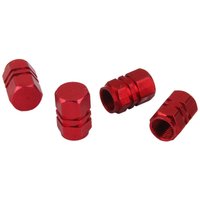 4 Pieces Aluminum Tire Wheel Rims Tire Valve Stem Caps Car Truck Vehicles Motorcycle Bike Chrome Red