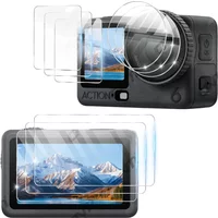 Lens & Screen Protector for DJI Osmo Action 6 - 9H Tempered Glass Camera Anti-scratch Glass Film HD Clear Accessories Set