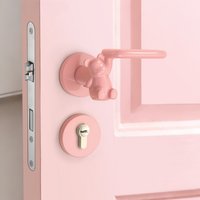 Creative and Personalised Bear Children's Room Interior Door Lock – Whimsical Bedroom Zinc Alloy Universal Silent Door Lock