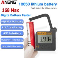 Digital Lithium Battery Tester Capacity Universal Test Checkered Load Analyzer Display Check AAA AA Button Cell ANENG 168Max