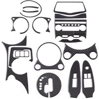 For Nissan 370Z Z34 2009-2020 Carbon Fiber Car Central Control Navigation Gear Shift Dashboard Cover Sticker Trim Accessories