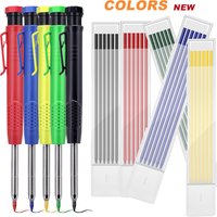 Deep Hole Carpenters Mechanical Pencil or Refill Lead,Built In Pencil Sharpener,for Architects Woodworking Marking Tool
