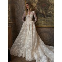 2026 Vintage A-line Long Wedding Dress Lace Decal Bridal Robe Sparkling Bridal Gowns Customized Robe De Mariée vestidos mujer