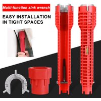 5/8 In 1 Flume Wrench Sink Anti-Slip Hand Tools Plumbing Wrench Faucet and Sink Installer Multifunctional Wrench Sink Wrench