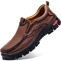 Neue handgefertigte Lederschuhe für Herren, Outdoor-Slipper, lässige Herrenschuhe, modische flache Herren-Fahrschuhe, Mokassins, Wanderschuhe