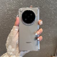 For OPPO Find N6 FindN5 Case Fashion Transparent PC Hard Phone Back Cover Equipped With Central Hinge Protection Dustproof Shell