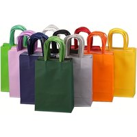 Party Favor Bags With Handles Reusable Kraft Paper Shopping Bags Birthday Supplies Party Gift Bags, Birthday Candy Bags