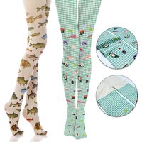 Women's Sexy Tights Stylish Y2k Japanese Harajuku Abstract Print Pantyhose Nightclub Party Stockings Lolita Tattoo Pantyhose