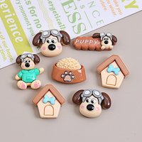 100pcs Cute Mini Puppy Resin Flatback Cabochon DIY Cartoon Animal Jewelry Scrapbook Earring Decor Wholesale Craft