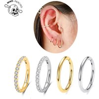 ASTM F136 Titanium Nose Rings 16G/18G/20G Tragus Septum Cartilage Piercing Jewelry Women Out Beautiful Stud Hypoallergenic Ear