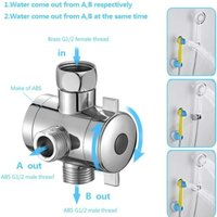 3 Way Adjustable Shower Head Diverter Valve 3 Mode Switch Adapter Brass G1/2 Inch Connector Bathroom Accessories