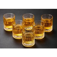 6pcs Set Diamond Painting Glass Spirits Cup Wine Glass Cup Whiskey Engraved Goblet Home Bar Drinkwares Transparent Wedding Gifts