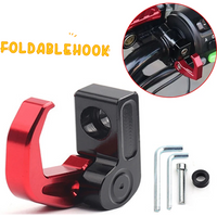 1Pc CNC Aluminum Foldable Motorcycle Handlebar Hook Helmet Luggage Bag Holder Hanger For Scooter Electric Bike Accessories