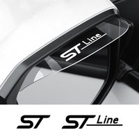 2Pcs Car Rearview Mirror Rain Eyebrow Shield Cover Car Accessories For Ford ST Fiesta Focus Mk2 3 4 Edition Mondeo Fusion Puma
