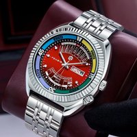 European and American Style Hai Ba Double Lion Same Model High-End Luxury Fashion Men's Watch with Dual Calendar, Waterproof Steel Band, Stylish Business Casual Personality Cool Trendy Men's