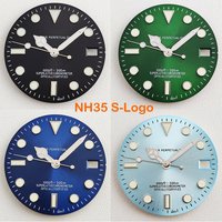 NH35 Dial 28.5mm green luminous S dial SUB mariner watch dial suitable for NH35 movement watch accessories watch repair tools