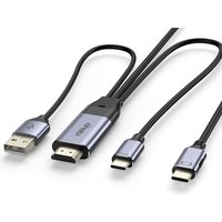 HDMI-compatibl To USB C Adaptor Cable 8.2FT 4K 60Hz With Power Supply To USB C Display Converter For Xbox PS5 Xreal MonitorNreal