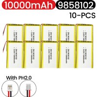 9858102 High Capacity 10000mah 3.7V Battery+PCB Protection Board Rechargeable Flat Battery Laptop Batteries Power Bank