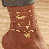 Anklets for Women, 18K Gold Palted Anklet Bracelets for Womens Girls, Dainty Foot Jewelry Women's Ankelts Beach Gifts for Her