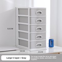 Large Multi-layer A4 Paper Storage Cabinet Drawer Style Office Desktop Storage Box Jewelry Cosmetic Organizer Box Plastic Mat...