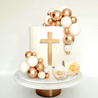Cross Cake Decorations White Gold Cake Topper Rose Cake Toppers Baptism Cake Decorations Baby Shower Cake Decoration Wedding