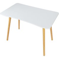 Computer Desk, Nordic Style Home Office Study Desk, Student Wood Writing Table, with Ergonomic Edge, Spacious Desktop