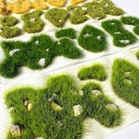 5mm Irregular Grass Miniature Landscape Lawn Model Realistic Natural Look Building Sand Table Turf with Pebbles Hand Torn
