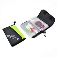 Luya PVC Bait Storage Bag Waterproof Fake Bait Bag with Inner Partition for Fishing Lure Sorting Tackle Accessories Organizer