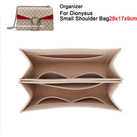 Bag Organizer Insert Liner 1 Pair For Dionysus Medium Small Shoulder Bag 28x17x9 , Inner Pouch Fit Designer Luxury Bags Storage