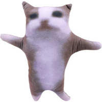 Cute Happy Cat Plush Toy Interactive Stuffed Animal Cat Doll Movie Character Soft Plushie Birthday Xmas Gift for Kids Home Decor