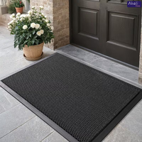 PVC Non Slip Door Mat Indoor Outdoor Entryway Rug Waterproof Dirt Trapper Doormat Heavy Duty Rubber Backing Home Entrance Mat